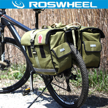 ROSWHEEL-bolsa impermeable para bicicleta de 50L, portabicicletas de lona Retro, doble lado, estante trasero, asiento trasero, maletero, dos bolsas 2024 - compra barato