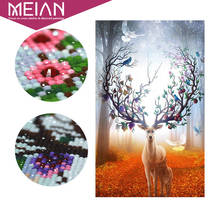 Meian,Special,Diamond Embroidery,Full,DIY,Diamond Painting"Forest Elk&Birds"Cross Stitch,Diamond Mosaic,Bead Picture,Home Decor 2024 - buy cheap