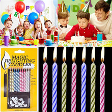 20pcs/Set Cake Mate Magic Funny Relighting Trick Joke Birthday Party Wax Glim Candles Prank Joke Toys 2024 - buy cheap