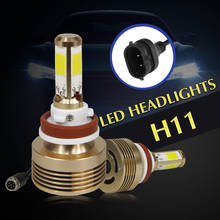 2pcs LED H11 Lamp Car Lights COB Headlight Bulbs 12V 72W 8000LM 6000K Auto High Low Beam Bulb Automobile Headlamp Light For Cars 2024 - buy cheap