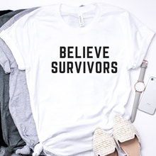 Женская футболка с надписью Believe, Повседневная хлопковая хипстерская забавная футболка для девушек Yong, топ для девочек, Прямая поставка, ZY-213 2024 - купить недорого