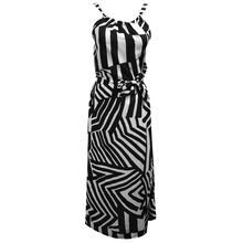 Womens Maxi Boho Floral Summer Beach Long Evening Party Dress Striped Halter Sundress 2024 - buy cheap