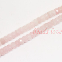 1Strand 16"(78pcs)Natural stone "Pink Crystal"Faceted Rondelle Beads 8mm*5mm (w03061)Free Shipping 2024 - buy cheap