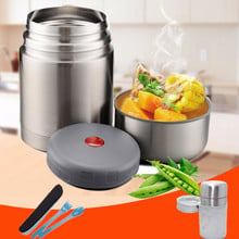 Portable Thermal Lunch Box Vacuum Bottle Thermos Stainless Steel Picnic Food Container Porridge Soup Pot Thermos for Food 2024 - buy cheap