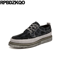 Popular Men Shoes Casual Fashion Camouflage Comfort Stylish Spring Flats Suede Round Toe 2021 Black Lace Up Designer Hot Sale 2024 - buy cheap