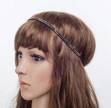 Accesorios para el cabello de moda popular, venta al por mayor, venta al por menor, estrella de moda, diseño vintage de cuero doble con diadema de goma 2024 - compra barato