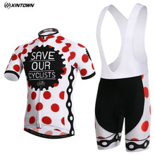 XINTOWN  Men Cycling Jersey Or mtb Bib Shorts Bike Clothing  Red White Summer Pro Top Bottom Bicycle Wear 2024 - buy cheap