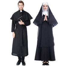 Umorden Easter Costumes Deluxe Women The Nun Costume Men Missionary Christian Clergyman Priest Jesus Costumes 2024 - buy cheap