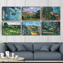 Cuadros artísticos de pared para decoración del hogar, póster impreso para sala de estar, pinturas en lienzo, paisaje francés Paul Cezanne 2024 - compra barato
