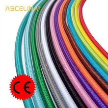 2x0.75 DIY Vintage Color Electrical Cord Twisted Cable Retro Braided Fabric Pendant lamp wire eletrical cable Wholesale Price 2024 - buy cheap