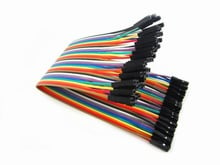 40pcs=1ROW in Row Dupont Cable 20 cm 2.54mm 1pin 1p-1p Female to Female Jumper Wire  Wholesale 2024 - buy cheap