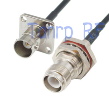 10pcs 6in RP-TNC female to BNC female with 4 hole panel RF connector adapter 15CM Pigtail coaxial jumper cable RG174 extension 2024 - buy cheap