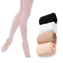Meias-calças para balé feminina, meia-calças de algodão para crianças, meia-calça justa para dança, outono e primavera, 2019 2024 - compre barato
