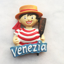 BABELEMI 1 шт смола Венеция Италия Гондола гребля мальчик Венеция туристический сувенир подарки идеи украшения для дома 2024 - купить недорого