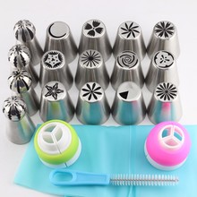 Mujiang 20Pcs Stainless Steel Russian Nozzles Set Sphere Ball Cream Icing Piping Pastry Tips Cake Dessert Decorating Tools 2024 - купить недорого