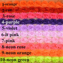 26Color 85 yards/lot High Quality 2.5" Shabby Chiffon Rose Trim Frayed Flowers DIY girl kids Accessories Free Shipping #FH43 2024 - buy cheap