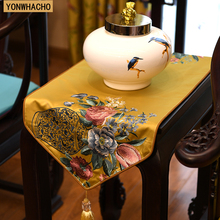 Chinese embroidered classical gold TV cabinet table bed flag table runner N553 2024 - buy cheap