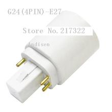20pcs/lot GX24Q-1,GX24Q-2,GX24Q-3 to E26 E27 adapter,4 pins GX24 to E27 E26 lamp socket adapter GX24 to E27 adapter 2024 - buy cheap