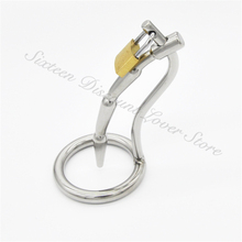 Simple Stainless Steel Chastity Device with Metal Urethral Catheter Cock Cage Penis Ring Cock Ring Cock Lock Male Sex Toy 2024 - buy cheap
