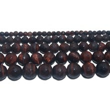 Wholesale Faceted Natural Stone Red Tiger Eye Round Beads 4 6 8 10 12 MM Pick Size For Jewelry Making DIY Bracelet Necklace 2024 - buy cheap