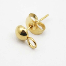 Fashion Designer Jewelry Golden Stainless Steel Stud Earrings Gold Stud Earrings for Women Good Quality 2024 - buy cheap
