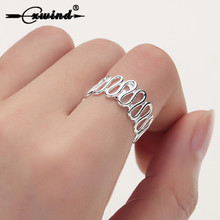 Cxwind Geometric Endless Rings Twisting Wave Finger Ring for Women Engagement Knuckle Punk Jewelry Gift bague femme 2024 - buy cheap