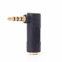 OOTDTY 1PC 3.5mm Jack Right Angle Male To Female Audio Stereo Headphone Plug Adapte 2024 - buy cheap