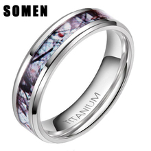 6MM Winter Branch Inlay Titanium Camo Men Hunting Ring Engagement Women Wedding Rings Fashion Female Jewelry anillos mujer anel 2024 - buy cheap