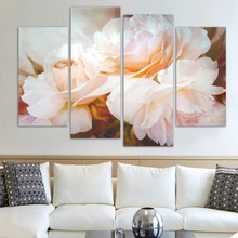 Imágenes de moda combinadas con hermosa flor de rosa, póster impreso en HD, arte de pared moderno, pintura en lienzo para decoración del hogar y sala de estar 2024 - compra barato