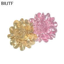 360Pcs/Lot 4" Shiny Metallic Rolled Chiffon Flower Shabby Blossom Apparel Headwear Accessories Sewing Decoration TH262 2024 - buy cheap