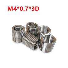 100pcs M4*0.7*3D Wire Thread Insert, m4x3d Wire screw sleeve, M4 Screw Bushing Helicoil Wire Thread Repair Inserts SUS304 2024 - buy cheap