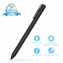 Caneta stylus de pressão 4096, caneta para microsoft superfície 3 pro 3 pro 4 pro 5 pro 6 7 go book caneta stylus de alumínio sem fio, 142mm 2024 - compre barato