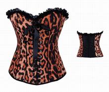 Popular Style For Tiger Pattern Print Corset Sexy Mature Corset 3S3182 Print Lace Trim Women Corsets 2024 - buy cheap
