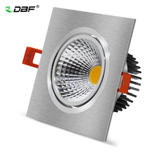 DBF-foco empotrado LED COB de plata CRI alto, lámpara cuadrada de techo, regulable, 7W, 9W, 12W, 15W, para decoración de iluminación interior, AC110/220V 2024 - compra barato