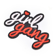Souvenir Embroidery Girl Gang Patch Novelty "GIRL GANG" Letters Words Badges Embroidery Patches Girl Boy Women Lable 2024 - buy cheap