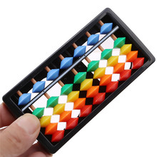 Пластиковые Abacus арифметические счеты соробан 7 цифр детские математические инструменты для расчета китайские игрушечные счеты Abacus развивающие маленький размер 12x6cm 2024 - купить недорого
