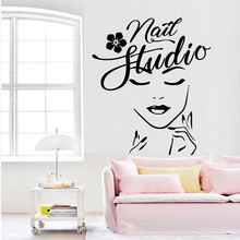 New Design Beauty Salon Decor Vinyl Sticker For Glazing Plate Glass Mural Wallstickers Girls Bedroom Decoration Wallpaper 2024 - buy cheap