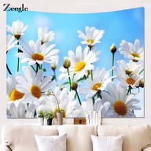 Zeegle Flower Pattern Tapestry Tapestry Abstract Painting Art Wall Hanging Livingroom Decor Crafts Table Cover Picnic Usage 2024 - buy cheap