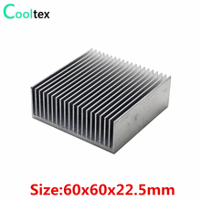 Disipador de calor de aluminio para Chip electrónico LED, disipador de calor de 60x60x22,5mm, 2 unids/lote 2024 - compra barato