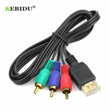 KEBIDU 1m HDMI-compatible Male to 3 RCA Video Audio AV Adapter Cable 3RCA Stereo Converter Componen For TV Set-Box DV DVD Laptop 2024 - buy cheap