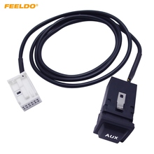 FEELDO 1PC Car Audio AUX Cable Plug With Switch For VW Golf GTI Jetta MK6 Sagitar SciroccoRCD510/300/310 #CT1868 2024 - buy cheap