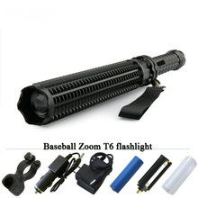High-quality long flashlight T6 5 mode lanterna self defense Baseball Bat waterproof torch use 18650 or AAA batteries hand lamp 2024 - buy cheap