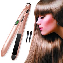 Ferro liso alisador de cabelo elétrico pente quente cerâmica justo alisamento ferros curler 2 em 1 cabelo curling ferros estilo liso 2024 - compre barato