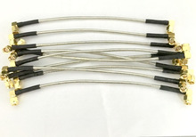 10pcs/lot SMA Male Right Angle to SMA Male Right Angle adapter RG402 Cable 20cm 50Ohm 2023 - buy cheap
