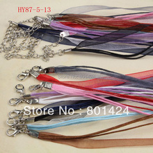 ree Shipping Wholesale 87-5 50pcs Jewelry DIY Mixed Organza Ribbon Waxen Necklace Cord, Fashion Jewelry Cord & Organza Cord 2024 - buy cheap