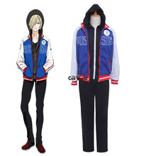 Yuri, por favor! No gelo yuri plisetsky casaco jaqueta com capuz calças de moletom roupas esportivas uniforme traje anime cosplay 2024 - compre barato