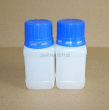 (100pcs/lot)100ml Translucent Square HDPE Bottle, Plastic Bottle, Liquid Bottle, Chemical Bottle withTheftproof Cap & inner cork 2024 - buy cheap