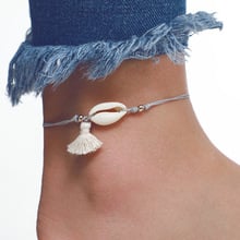 Tassel Shell Pendants Anklets For Women Jewelry Summer Beach Bracelet Ankle On Leg Female Ankle Bohemian Accessories Wholesale 2024 - buy cheap