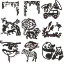 Bonito macaco leão panda metal corte morre estênceis para diy scrapbooking decoração gravando fornecedor artesanato morrer corte 2019 2024 - compre barato