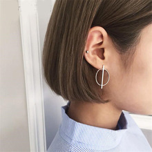 Pendientes grandes de círculo para mujer, joyería con estilo coreana, aretes 2024 - compra barato